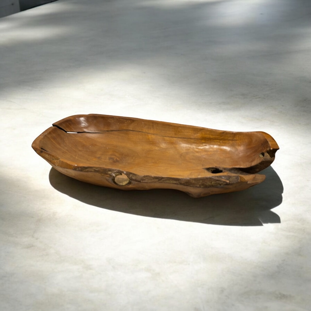 Teakholzschale lang