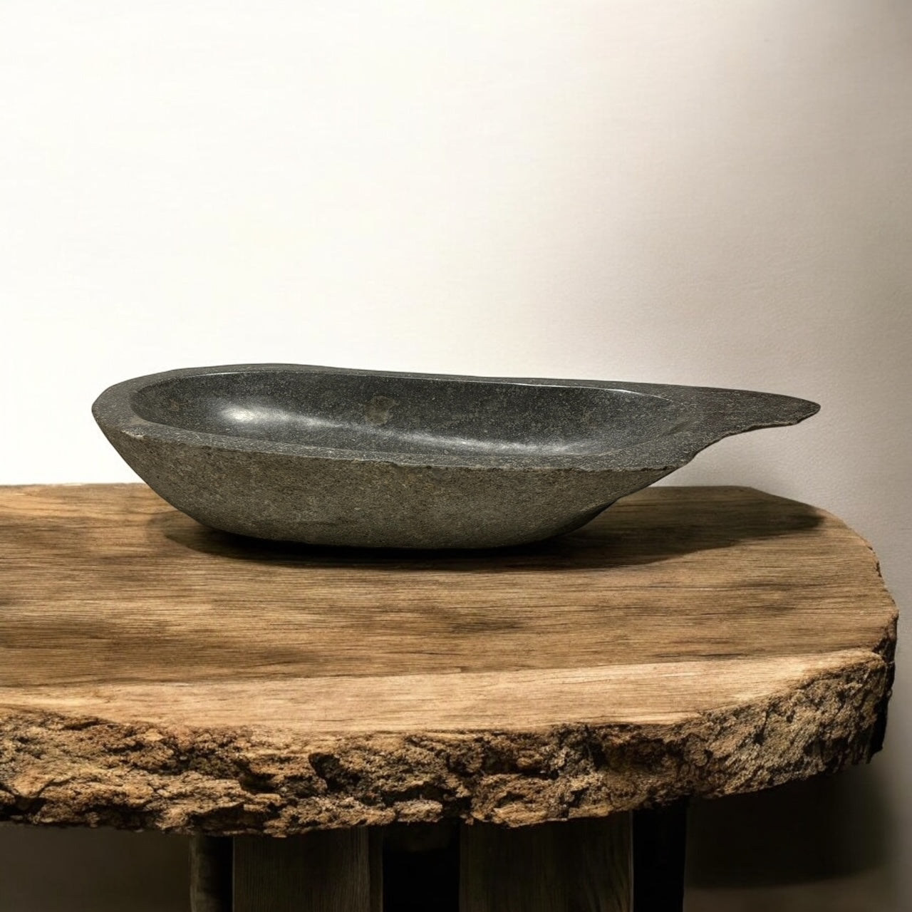 Natursteinwaschbecken Handwaschbecken Lavastein Oval