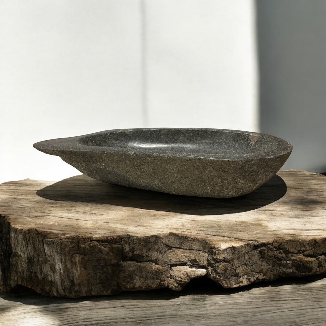 Natursteinwaschbecken Handwaschbecken Lavastein Oval