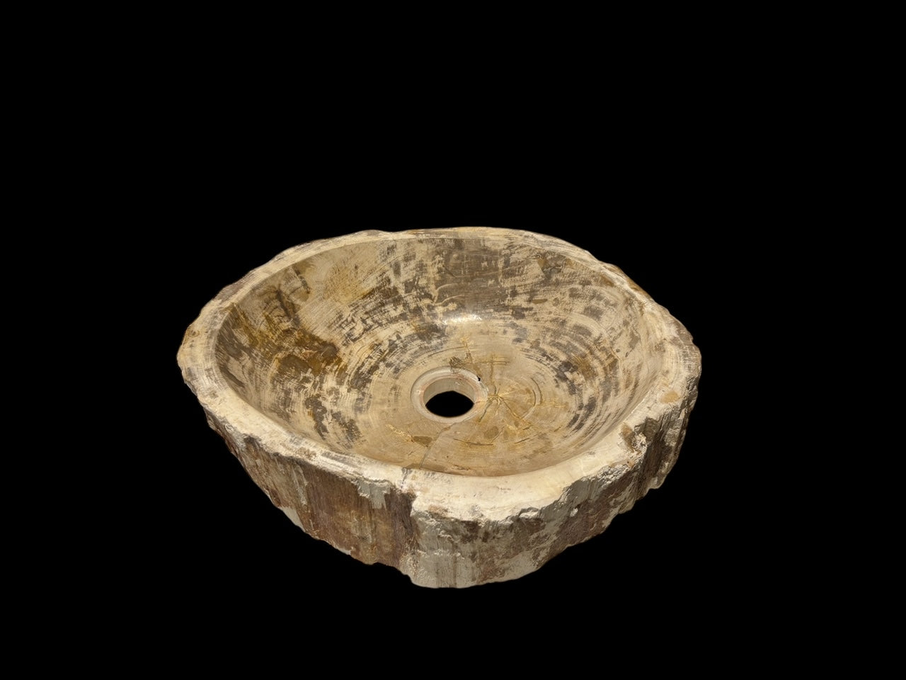 Natursteinwaschbecken Handwaschbecken Fossil Waschschale